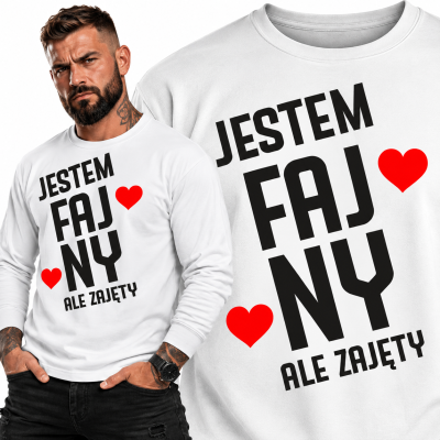 LONGSEEVE ŚMIESZNY FAJNY ALE ZAJETY NAPIS CZARNY